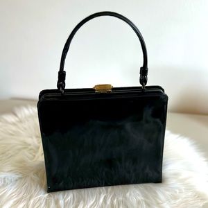 Vintage Black Patent Leather Purse
